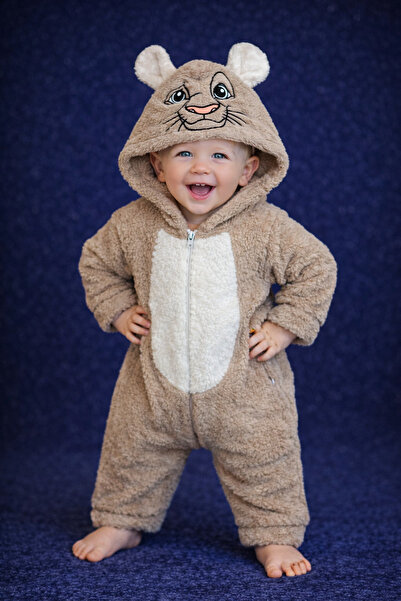 Chicsy Baby Winter Sweet Cute Figured Plush Baby Jumpsuit