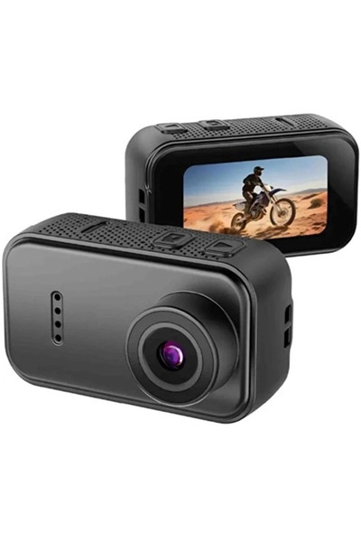 F2 2k 1080p Parmak Kamera 130° Geniş Açı Ips Ekranlı 25g Mini Taşınabilir Cep Kamerası Siyah