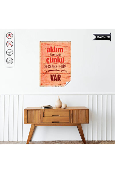 Akıllı Kağıt Statik Tutunma Özellikli Tablo - Poster Mizah (Model -10)