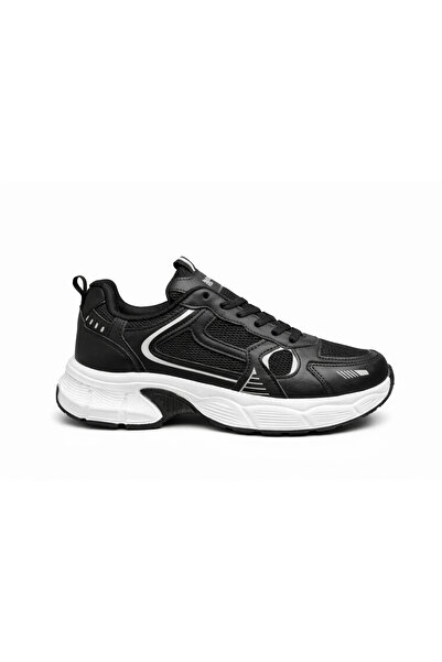 LUFFO Unisex Black Anorak Detailed Thick Sole Daily Walking Shoes Sneaker