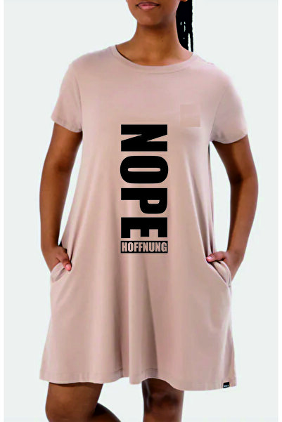 HOFFNUNG Women's Short Sleeve Round Neck Blank Solid Color Long Dress