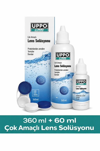 UPPO MOİST Çok amaçlı lens solüsyonu 360 ml+ 60 ml