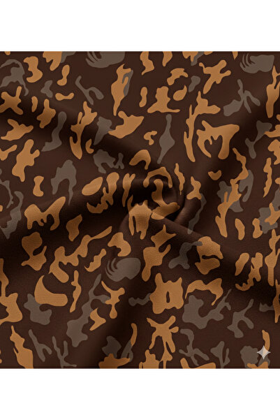 podyum baskı Coffee-Colored Dress Patterned Fabric Suitable for Sewing, Suita...