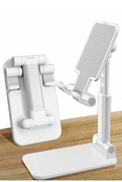 BİGÜMEX Desktop Phone Stand Folding Desktop Phone Stand White