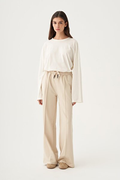 ALLDAY Stone-Cotton Ribbed Sweatpants