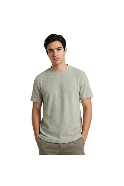 trender Tricou bărbătesc cu decolteu O 4025 VERDE APĂ