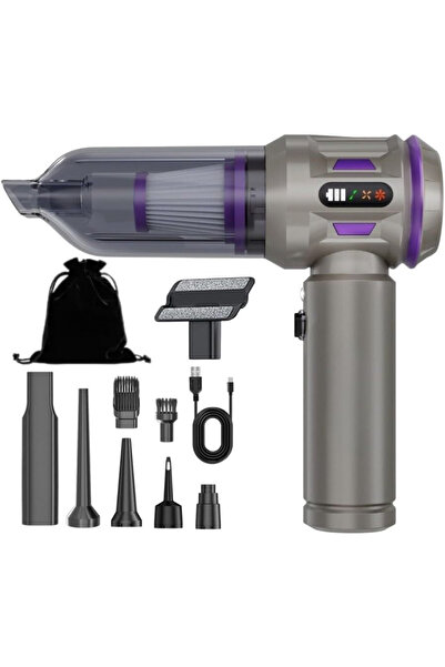 auhma Ahv-20 Kablosuz Araç Içi Süpürge 17000PA Güçlü Vakum Dijital Göstergeli...