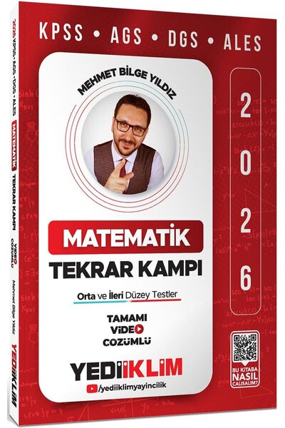 Yediiklim Yayınları 2026 KPSS AGS DGS ALES Matematik Tamamı Video Çözümlü Tek...