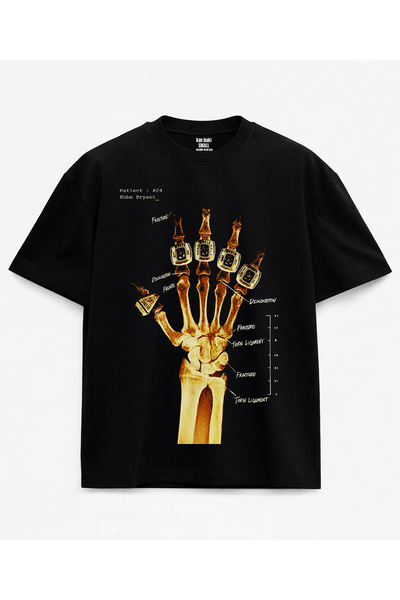 kun inaki Kobe Bryant Baskılı Siyah Unisex Tişört