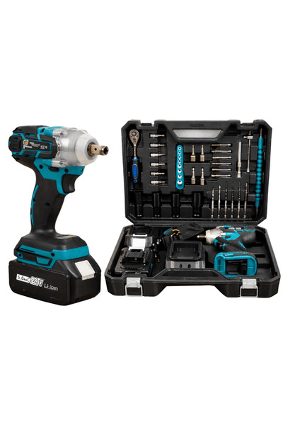 OferteTop Professional Impact Driver with 2 48V Batteries, 43 Accessories and...