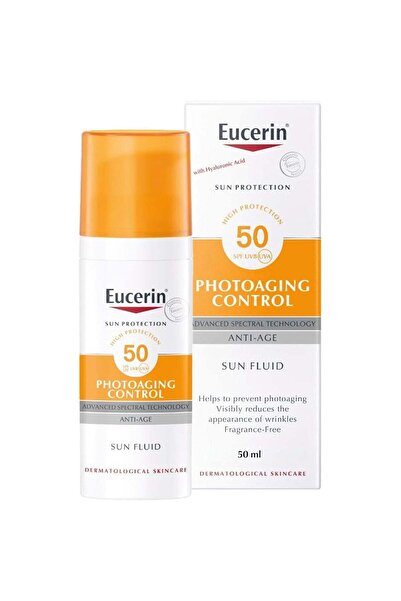 Eucerin واقي شمس مضاد للشيخوخة لجميع أنواع البشرة بعامل حماية SPF50 - خالٍ من...