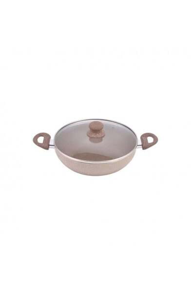 MISTERCOOK Mister Cook Granite Pan with Glass Lid - 28 cm