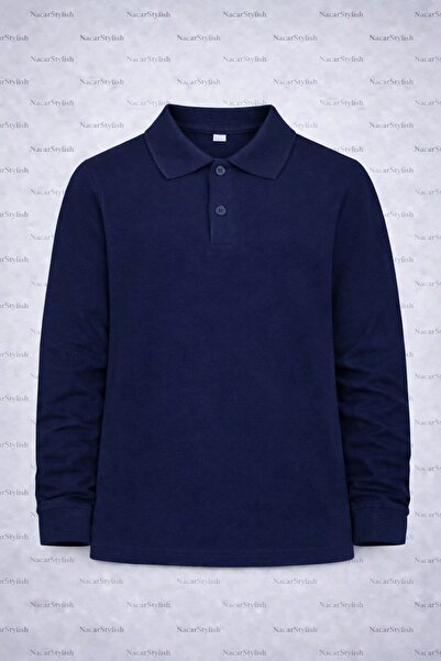 Nacar Çocuk Unisex 23 Nisan 29 Ekim Gösteri ve Okul Uzun Kol Lakost Tshirt