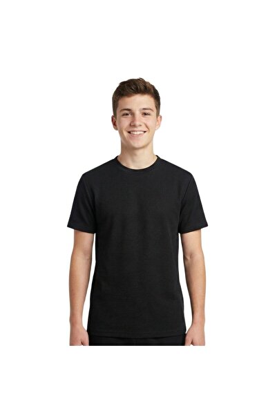 trender O Yaka American Pike Мъжка тениска 2387 Черна