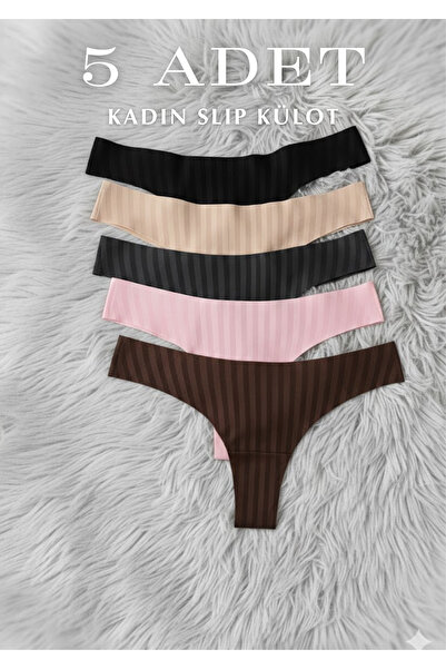 Lienna Σλιπ εσώρουχα με σχέδια, σετ 5 τεμαχίων - Εσώρουχα με ελάχιστη κοπή κα...