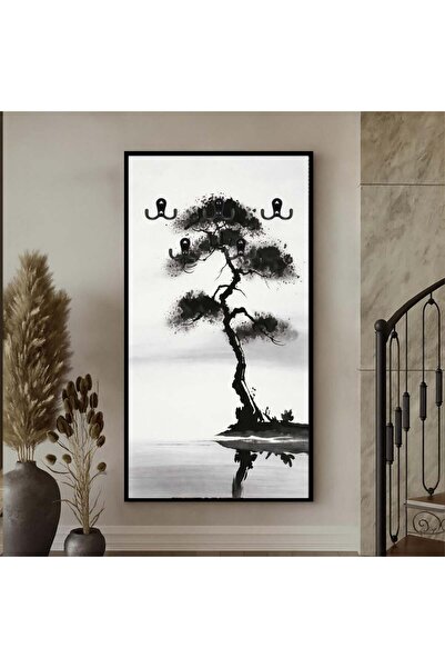 Marktna Modern design canvas wall hanging with a hollow black frame