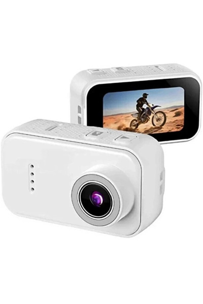 F2 2k 1080p Parmak Kamera 130° Geniş Açı Ips Ekranlı 25g Mini Taşınabilir Cep Kamerası Beyaz