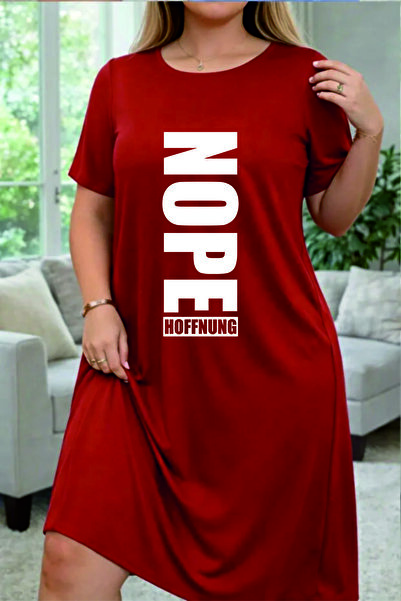 HOFFNUNG Women's Short Sleeve Round Neck Blank Solid Color Long Dress