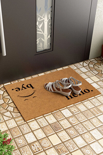 Decovetro Paspas Smile Hello Bye Patterned Door Mat 40 X 60 cm