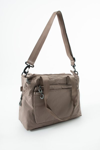 Linata Women's Expandable Side Zipper 4-Compartment Hand and Shoulder Bag