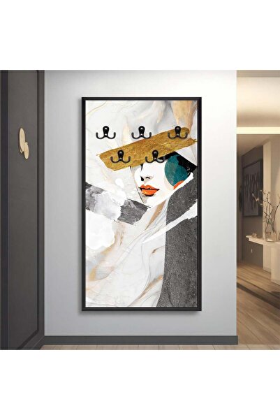 Marktna Modern design canvas wall hanging with a hollow black frame