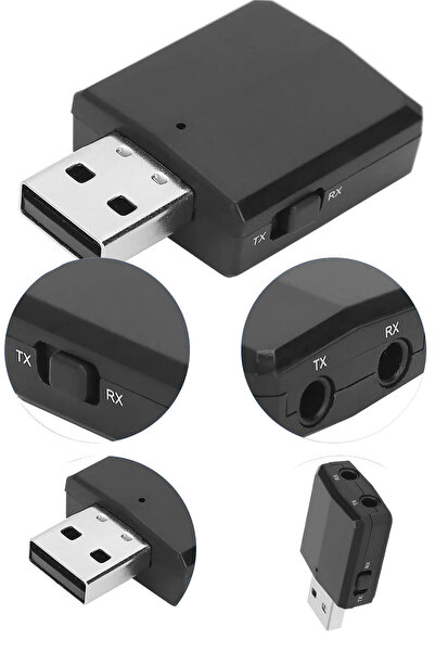 TechnoStation Ev Ofis Araç İçi Oyuncu İçin Aux Girişi USB Bluetooth Çevirici ...