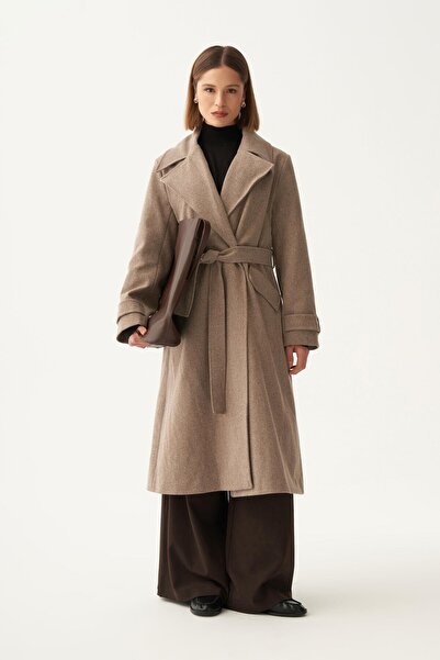 ALLDAY KRUVAZE DÜĞMELİ UZUN KABAN