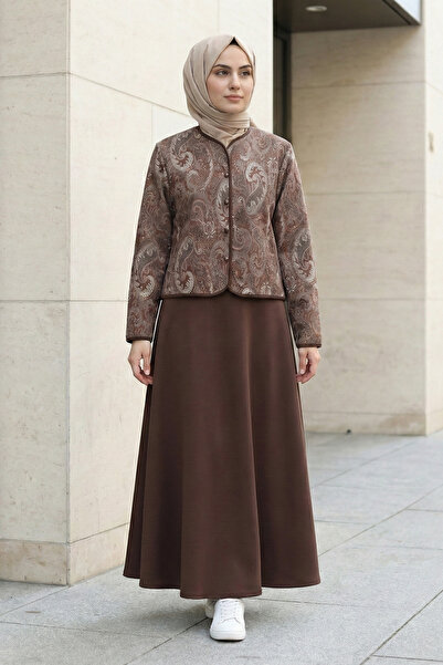 Kirazgym Set de bluză și fustă scuba pentru femei, cu model etnic elegant și ...