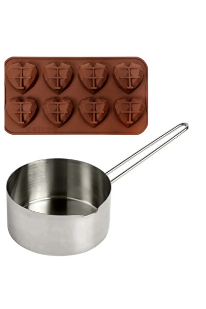 adin tasarım مجموعة صنع شموع على شكل قلب لعيد الحب، وعاء لصهر الشمع سعة 750 م...