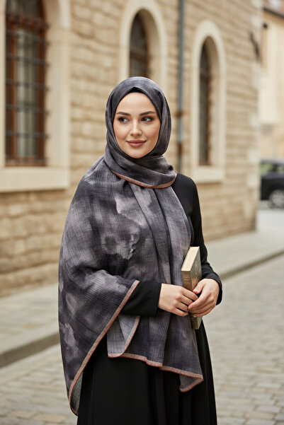 Onur Şal - Yeni Bulut Desen Müslin Şal Organik Mevsimlik Kumaş Moda Trend Mağ...