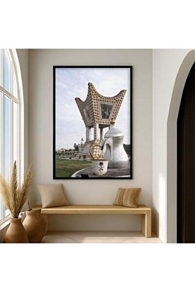 4gdran لوحة قماشية بتصميم الفن التراثي مع برواز اسود مجوف