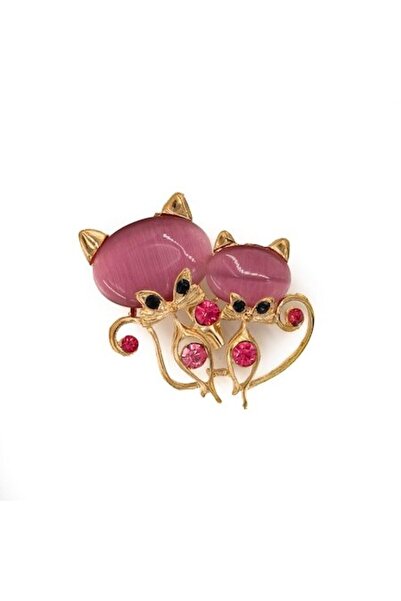 OEM Martisor Brooch, Efrall Technologies, Pink Kittens