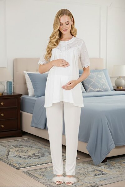 Lohussa New Season Ecru Summer Elegant Scallop Detailed Linen Special Design ...