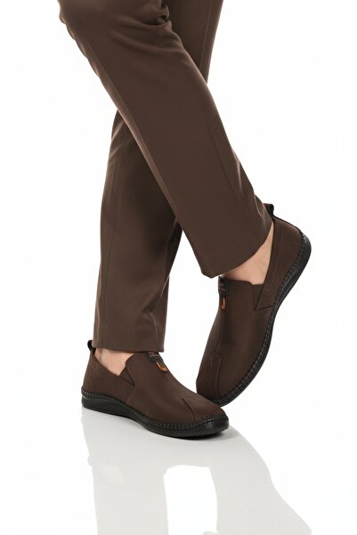 AYAKMOD Brown Nubuck Genuine Leather Gel Sole Anatomical Men's Casual Shoes 3...