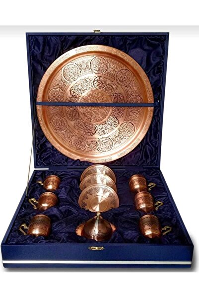 Sabit Bakırcılık Copper 6-Piece Cup Set with Velvet Box