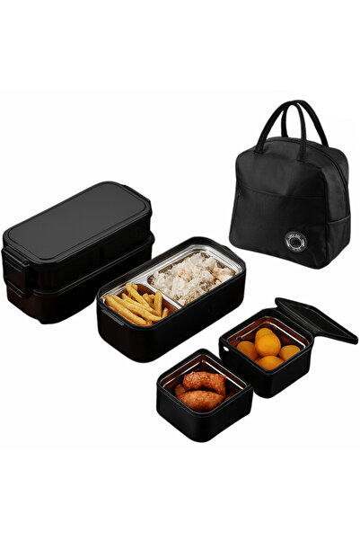 Skyline Orbion Stainless Steel Casserole Set, 800ml, 2 Layers, Insulated Bag ...