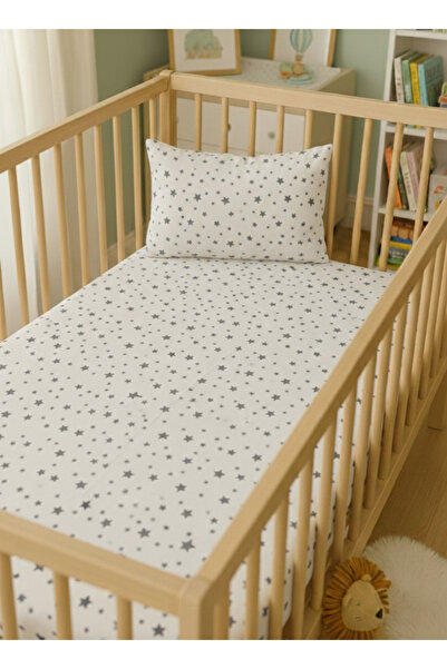 ngn collection Set of 2 100% Cotton Poplin Baby Elastic Sheets and Pillowcase...