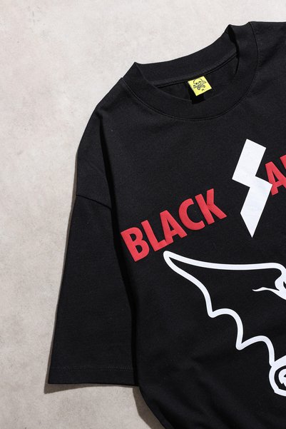 Overdrive Black Sabbath Oversize Unisex Black Short Sleeve Tshirt "We Sold Our Soul for Rock'N' Roll"
