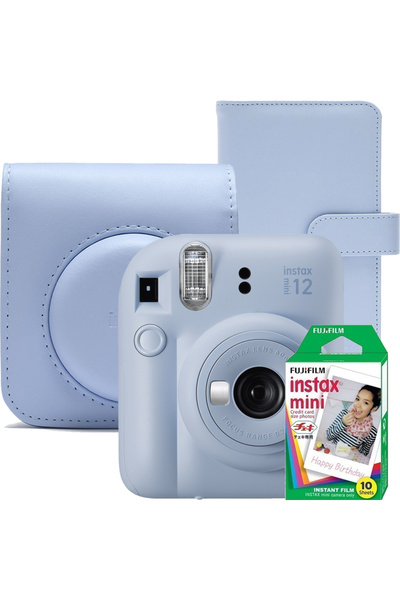 Fujifilm Instax Mini 12 зелена + оригинален калъф + оригинален албум + филм 1...