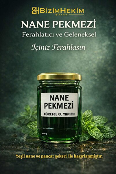 BİZİMHEKİM ŞİFA EVİ Doğal Nane Pekmezi Yöresel El Yapımı 850 g