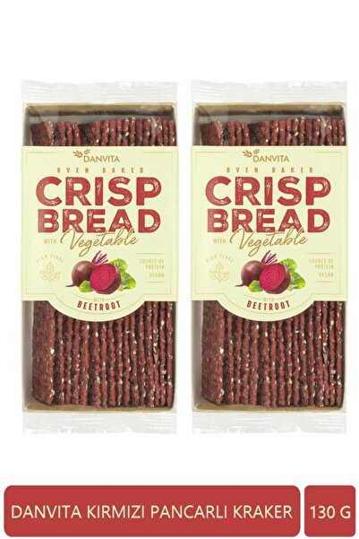 Danvita Kırmızı Pancarlı Sebzeli Kraker 130 g 2’li Paket