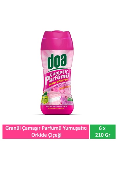 Doa Granül Çamaşır Parfümü & Çamaşır Yumuşatıcı Orkide Çiçeği 6 x 210 Gr