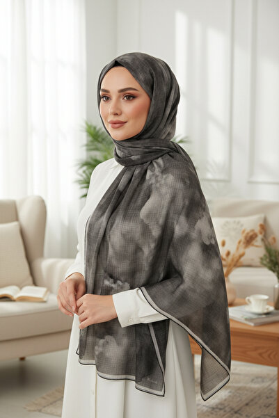 Onur Shawl - New Cloud Pattern Muslin Shawl Organic Seasonal Fabric Fashion T...