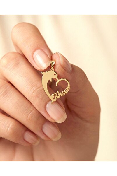 İNDİGO TAKI İsimli Yunus Balığı 14 Ayar Altın Kolye Ucu