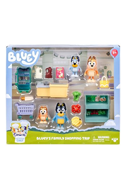 Moose Toys مجموعة شخصيات بلووي المصغرة لرحلة تسوق عائلية مع الطهاة