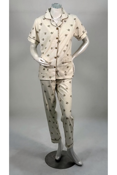 bbs fashion Women's short-sleeved pajamas with buttons