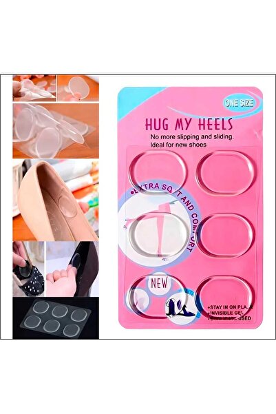 lawrenceshop 6 Adet Şeffaf Ayakkabı Vurma Sürtünme Önleyici Kaydırmaz Jel Tab...