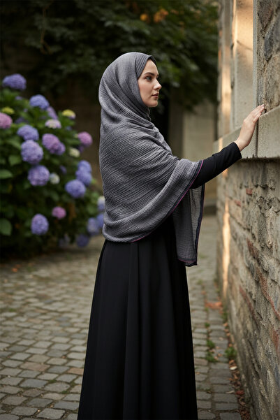 Onur Shawl - New Cloud Pattern Muslin Shawl Organic Seasonal Fabric Fashion T...