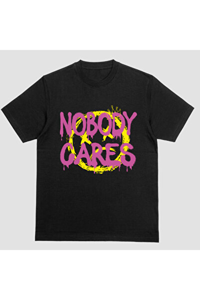 Kartier Unisex Black T-Shirt Nobody Cares