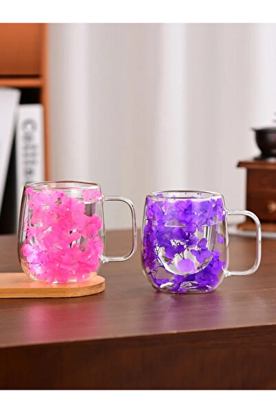 1Chase Set of 2 - Borosilicate Double Wall Coffee Cup 250ml